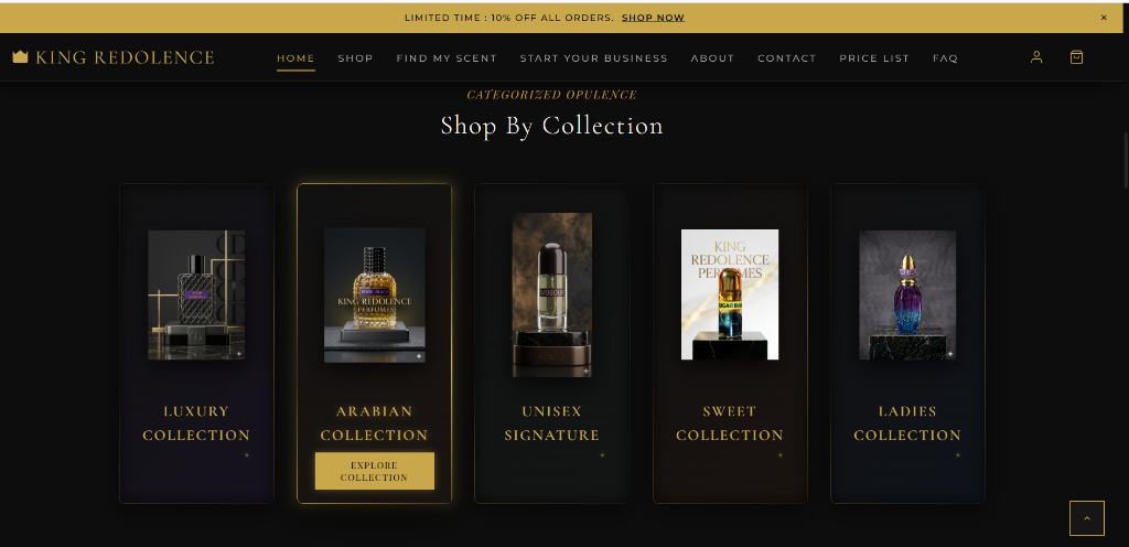 King Redolence Perfumes Shop By Collection Section